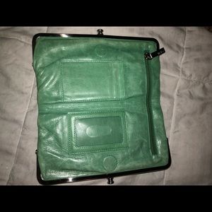 Hobo “Lauren” wallet. Light green color. VGUC